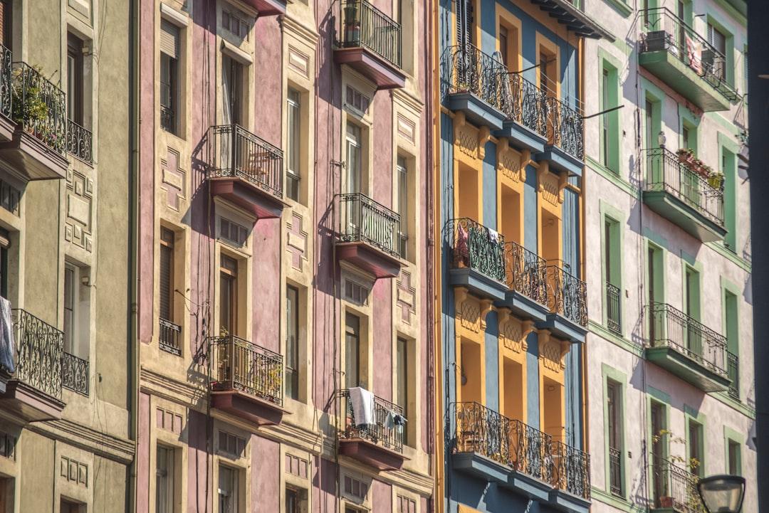 Coloured windows in Bilbao