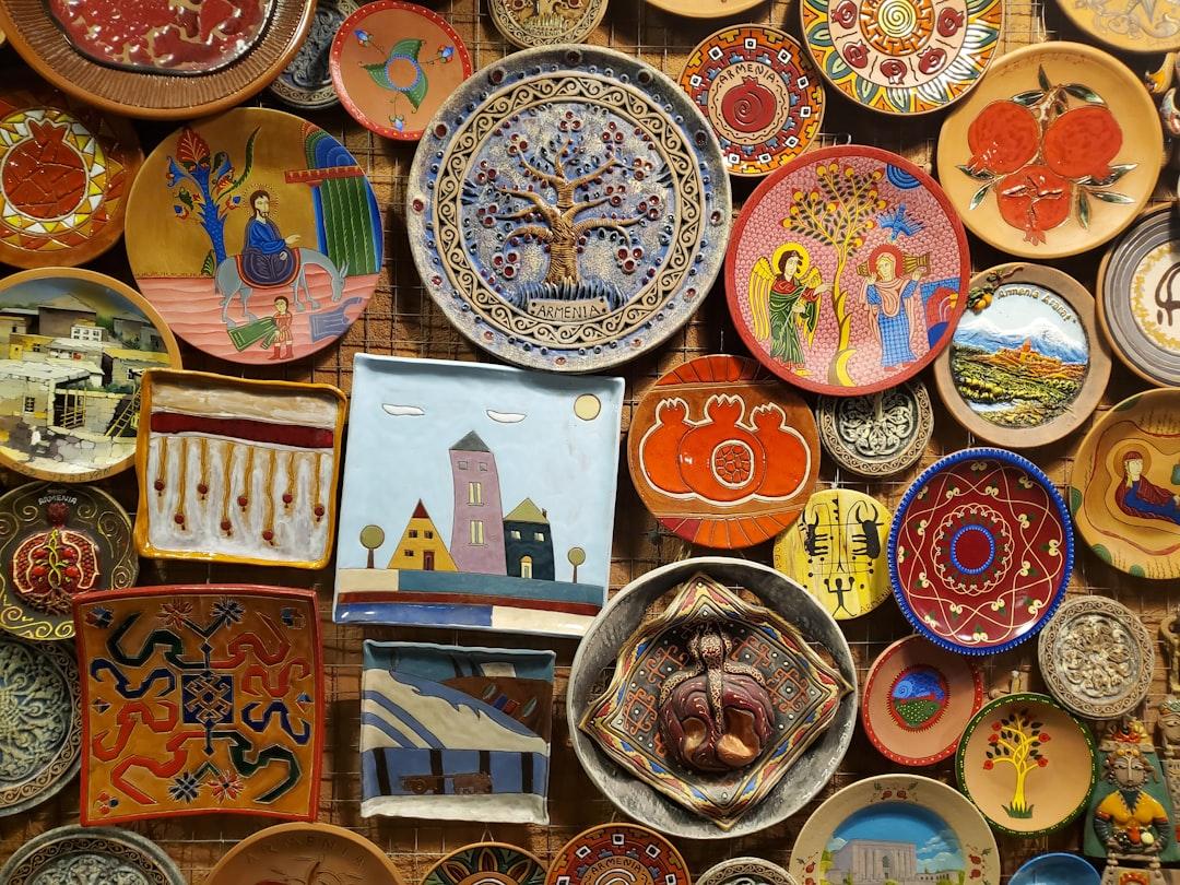wall of ceramic plates, Armenia