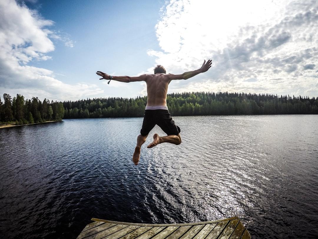 Jumped in May in Finland, during Erasmus exchange project.