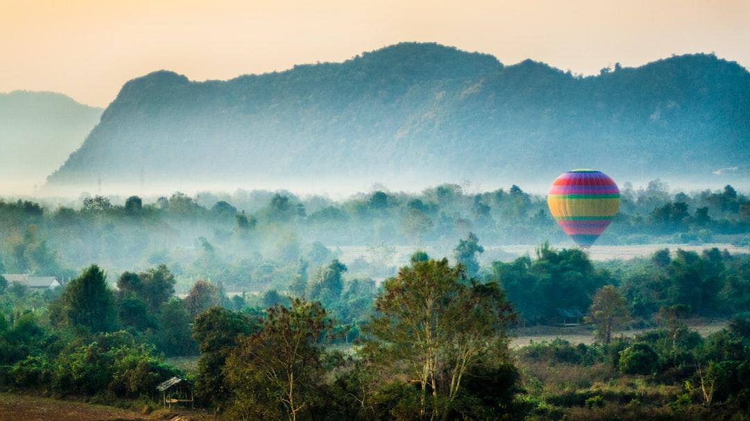 The picture taken in Laos, 06:00, from hot baloon