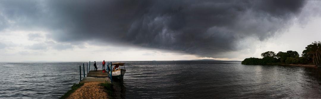 Waters Edge, taken on lake Victoria in Uganda.  A rainstorm was about to come ashore.  This image was taken in the middle of the day, it actually got this dark.