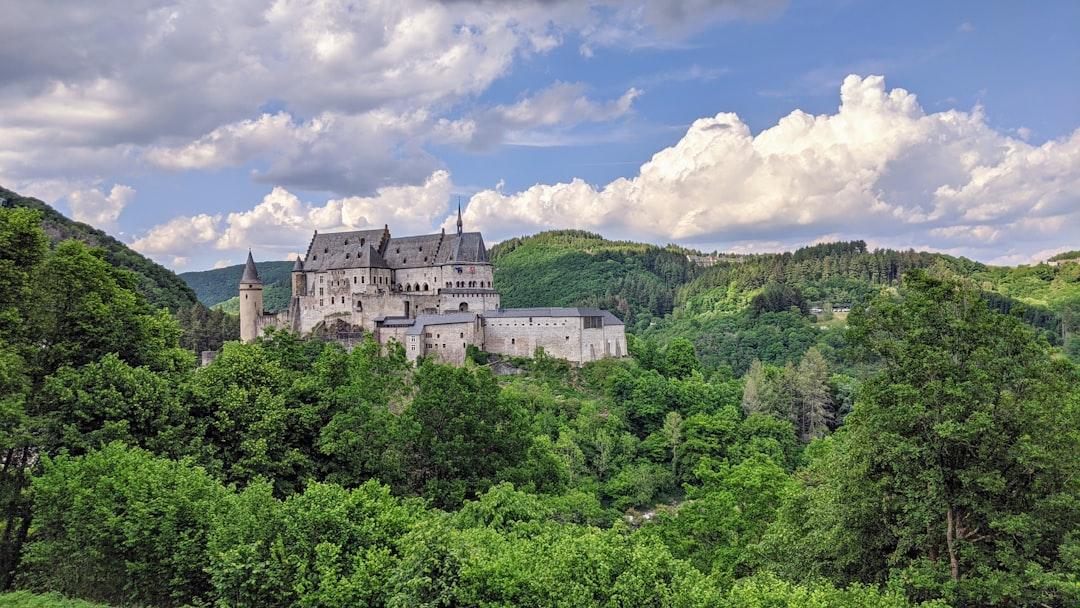 Vianden's Castle (Vianden, Luxembourg) view from afar.