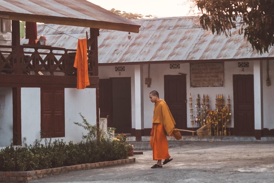 A young monk in Laos.