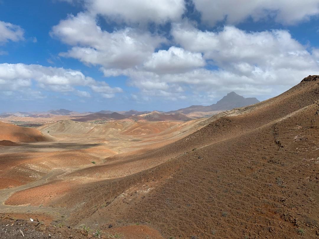 Spectacular desert mountains in São Vicente, Cape Verde.