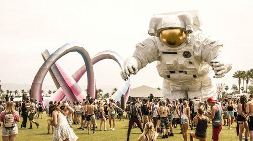 Escape Velocity. Art by Poetic Kinetics (Tyler Hanson) at Coachella 2014
