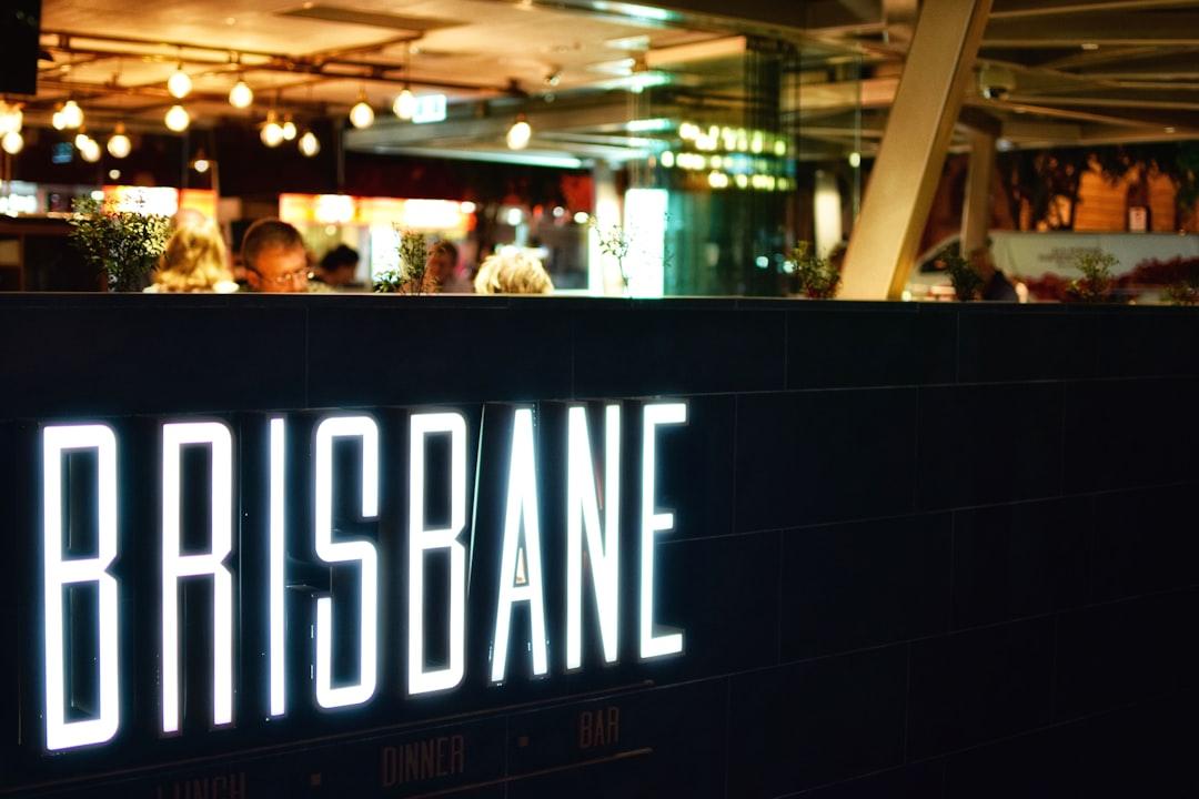 White Brisbane neon