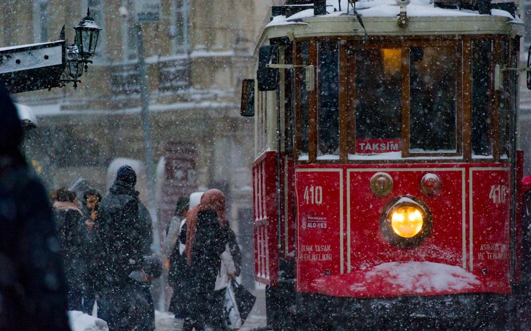 Trolley in the snow