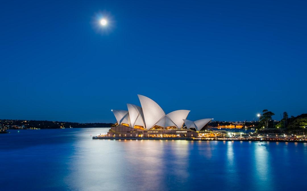 Sydney harbour by the moonlight