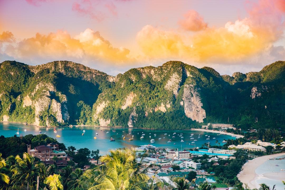 We hiked to the viewpoint at sunrise on Phi Phi Island to catch this marvelous dream of a sight.