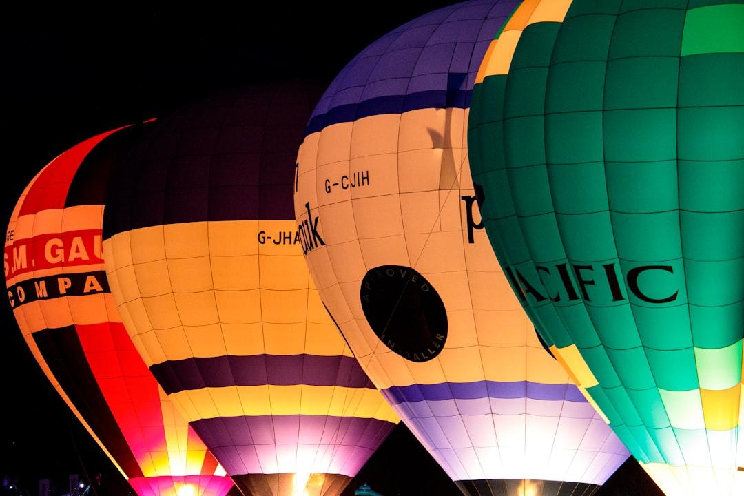 Balloons that are part of the Night Glow event at the annual Bristol Balloon Fiesta.