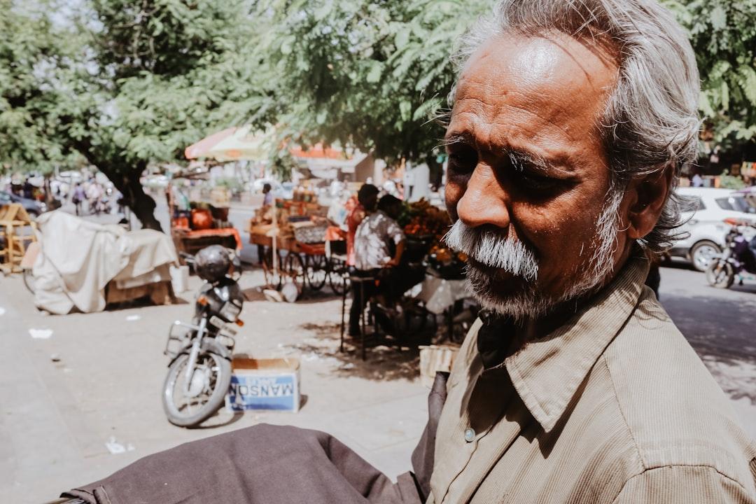 Street Photographer in Jaipur with his old camera