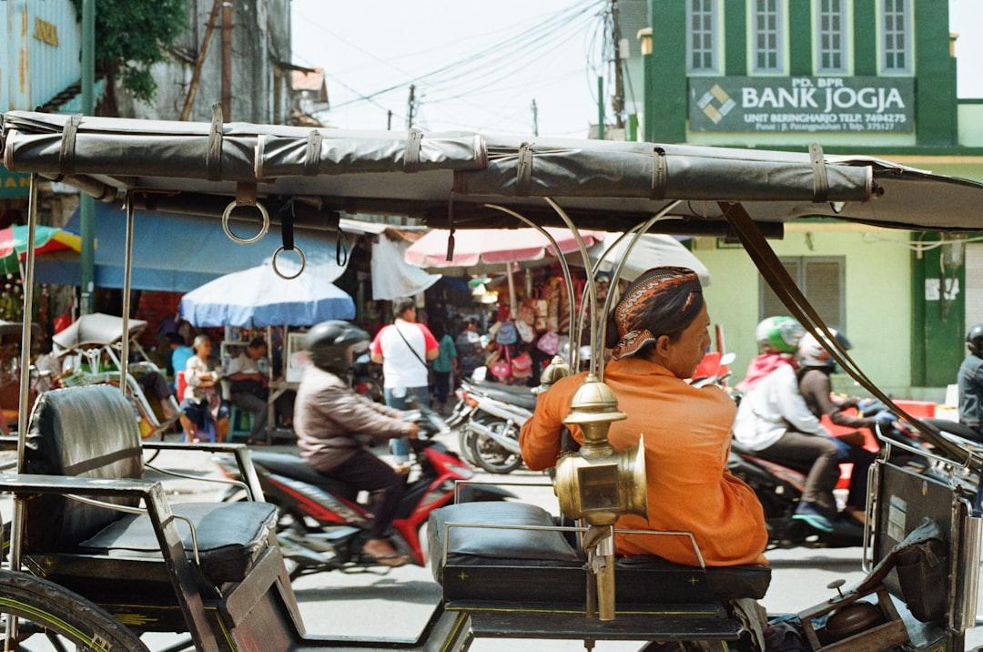 This photo was taken on one of the busiest streets in historic Yogyakarta Java Indonesia. I love taking my old analog cameras when I visit these historic cities. There’s something about the colour, texture, and resolution that captures scenes like better than digital media–for me anyway.