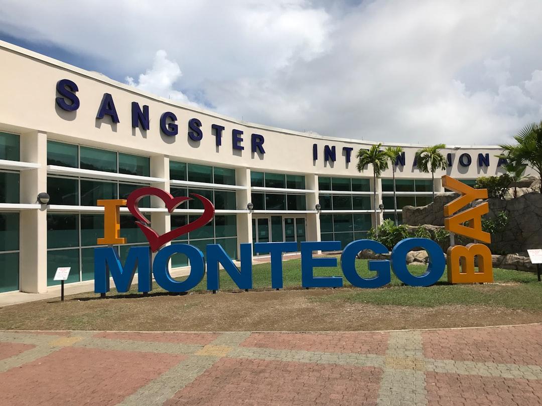 Welcome to Jamaica. Sangster International Airport (MBJ) is an international airport located 3 mi east of Montego Bay, Jamaica. The airport is capable of handling nine million passengers per year. It serves as the most popular airport for tourists visiting the north coast of Jamaica.