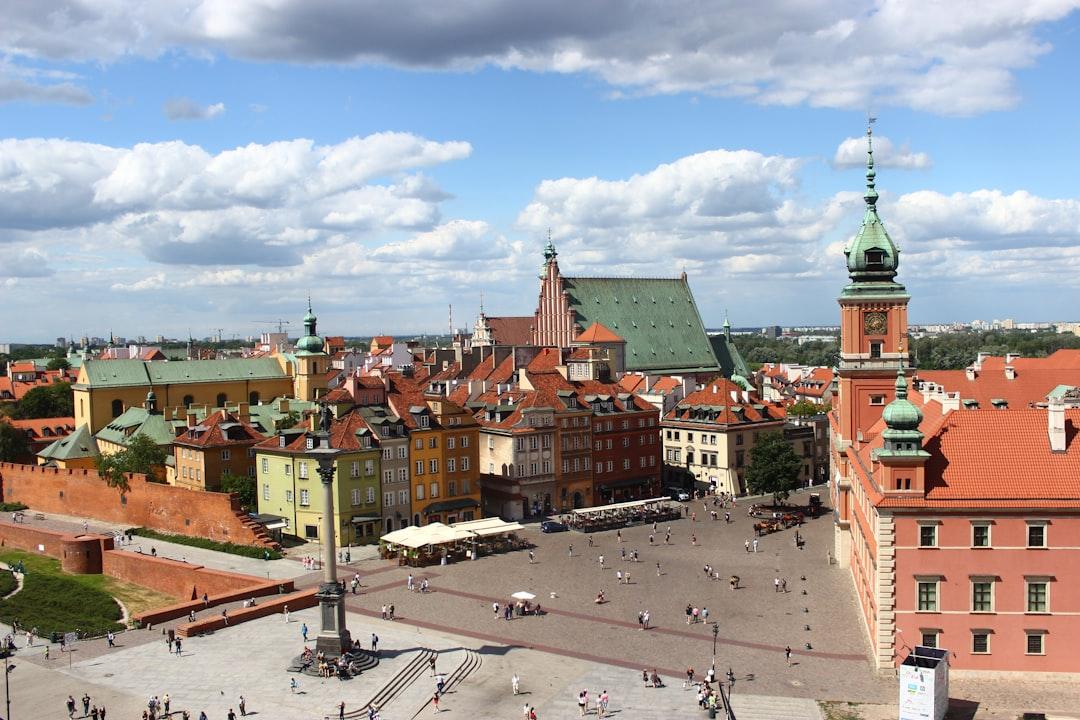 View of Warsaw old Town.