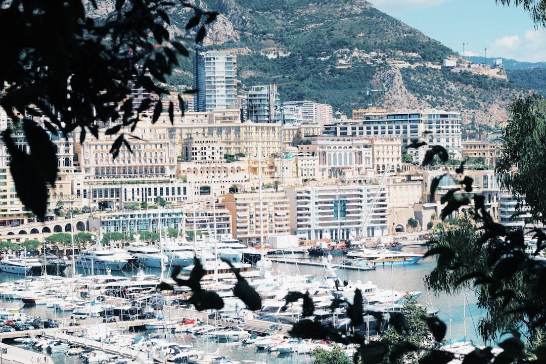 Monaco Harbour filled with super yachts and the super rich.