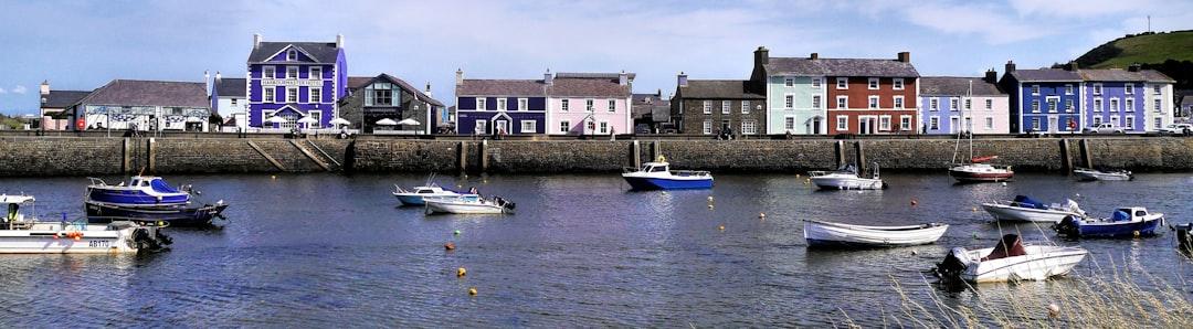 Painted houses on the harbour at Aberaeron, Wales