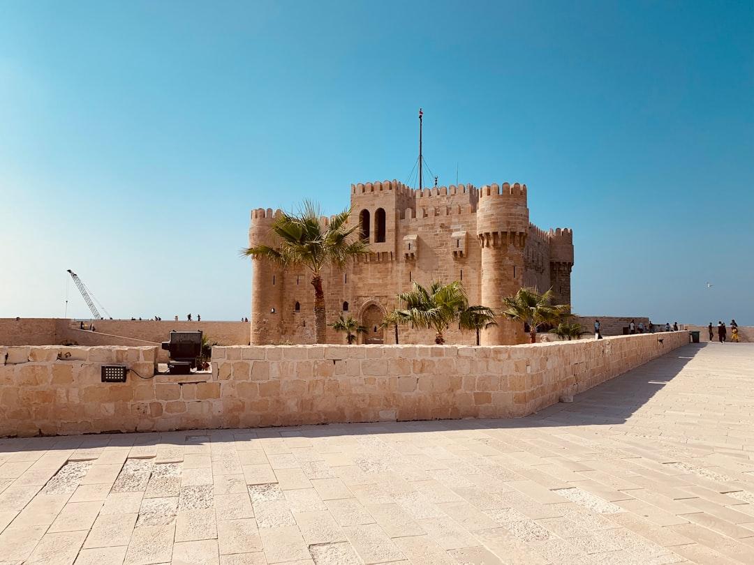 Citadel of Qaitbay, Alexandria 

The Qaitbay Citadel in Alexandria is considered one of the most important defensive strongholds, not only in Egypt, but also along the Mediterranean Sea coast. It was erected on the exact site of the famous Lighthouse of Alexandria, which was one of the Seven Wonders of the Ancient World.